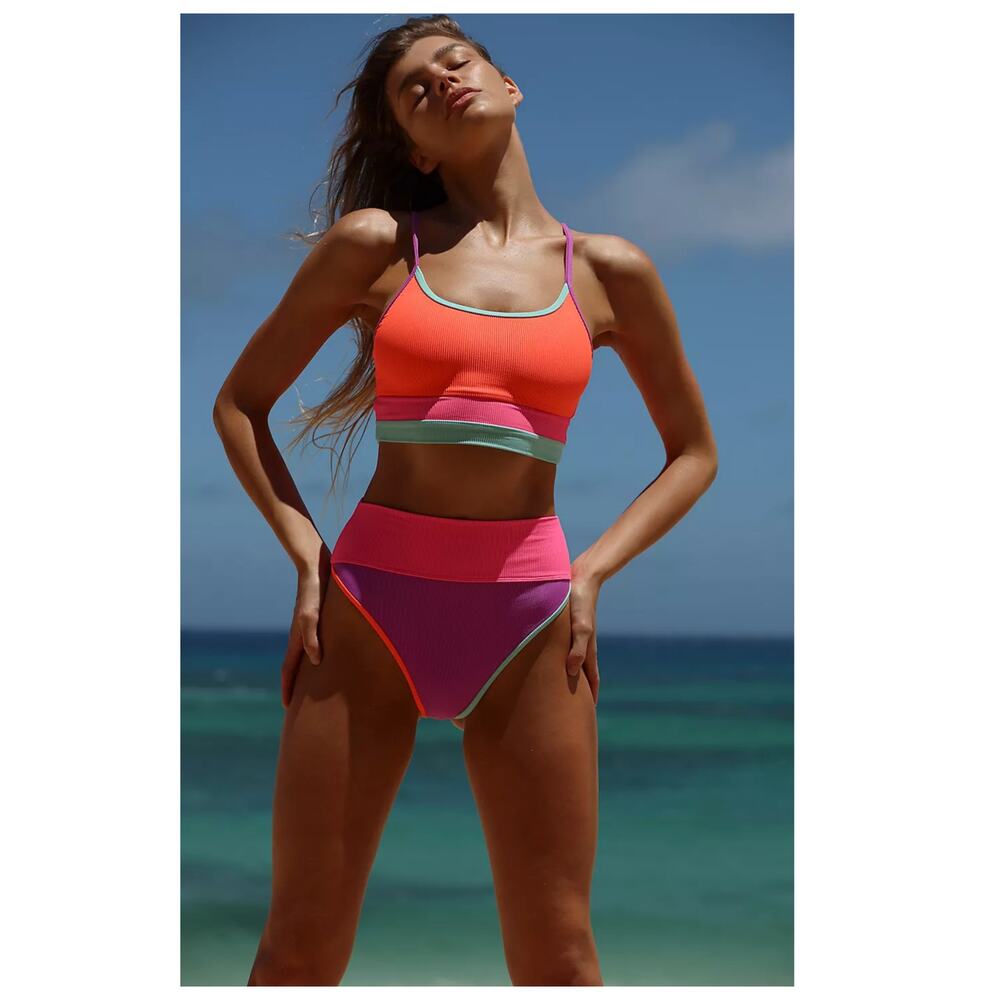 NEW Beach Riot Eva Bikini Top & Emmy Bikini Bottoms Size Medium
